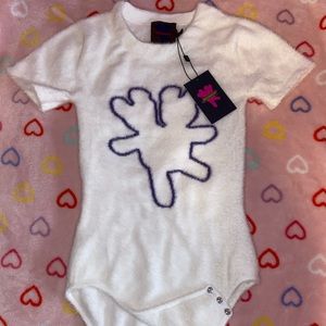 Fuzzy logo Bodysuit